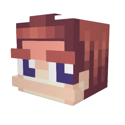 Clamp_TTG Minecraft avatar head, 3D render
