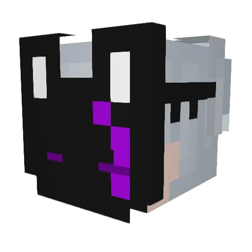 ClanUchihaa Minecraft avatar head, 3D render