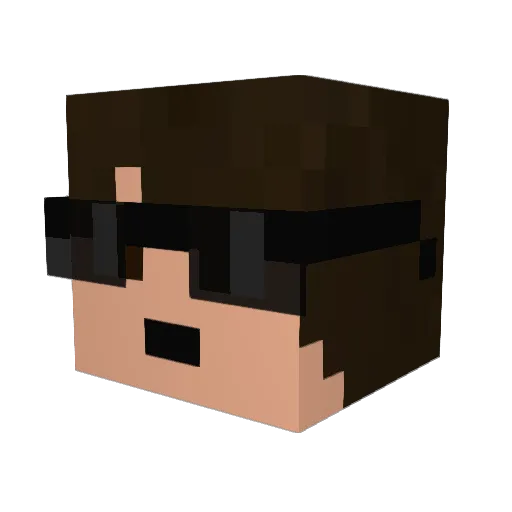 Clantix Minecraft avatar head, 3D render
