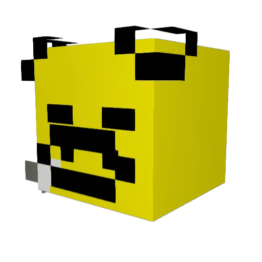 Clantone Minecraft avatar head, 3D render