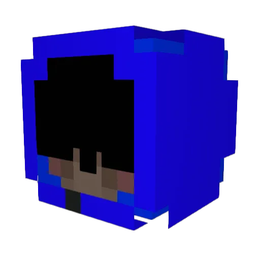 Clapper808 Minecraft avatar head, 3D render