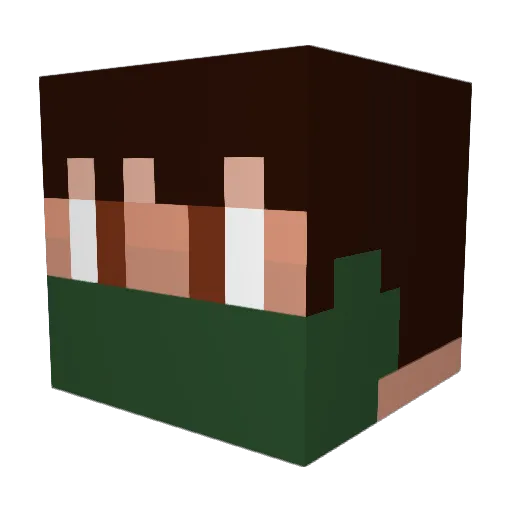 Clapthat Minecraft avatar head, 3D render