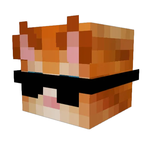 ClapxClap Minecraft avatar head, 3D render