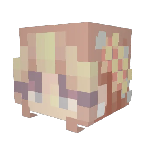 ClapzzPro Minecraft avatar head, 3D render