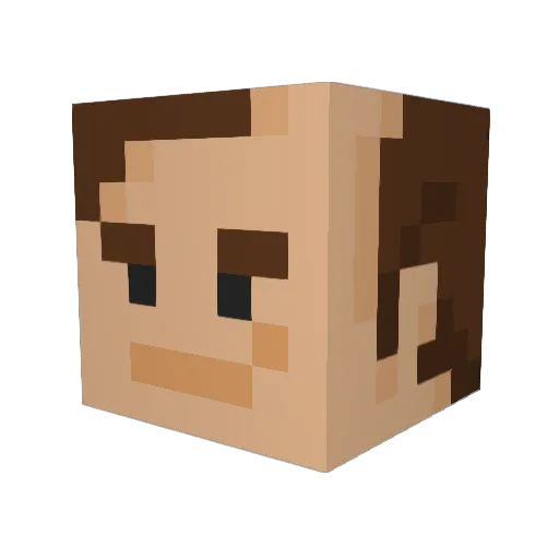 ClaquaiOsoL Minecraft avatar head, 3D render