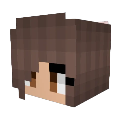 Clar4hh Minecraft avatar head, 3D render