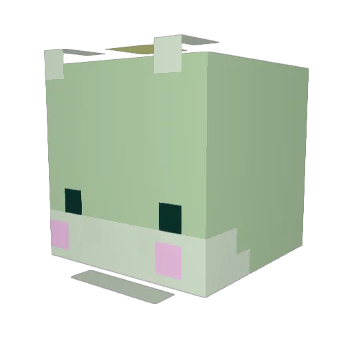 Clara172 Minecraft avatar head, 3D render
