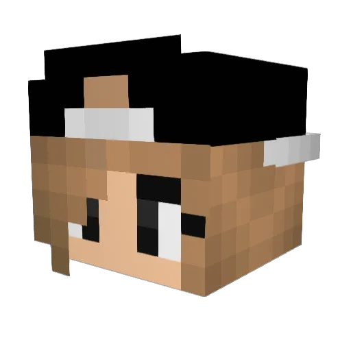 Clara187 Minecraft avatar head, 3D render