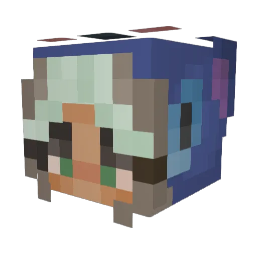 Clara3112 Minecraft avatar head, 3D render