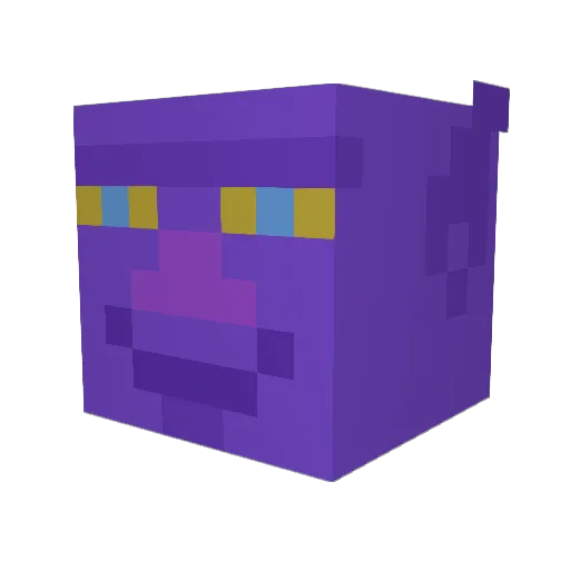 Clara555 Minecraft avatar head, 3D render