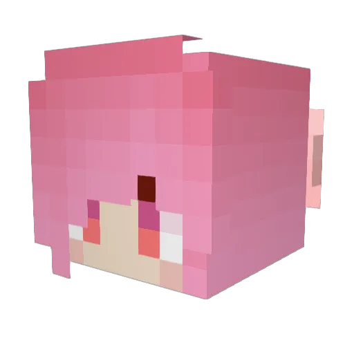 Clara7652 Minecraft avatar head, 3D render