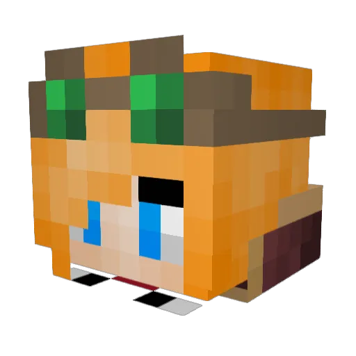 Clara8888 Minecraft avatar head, 3D render