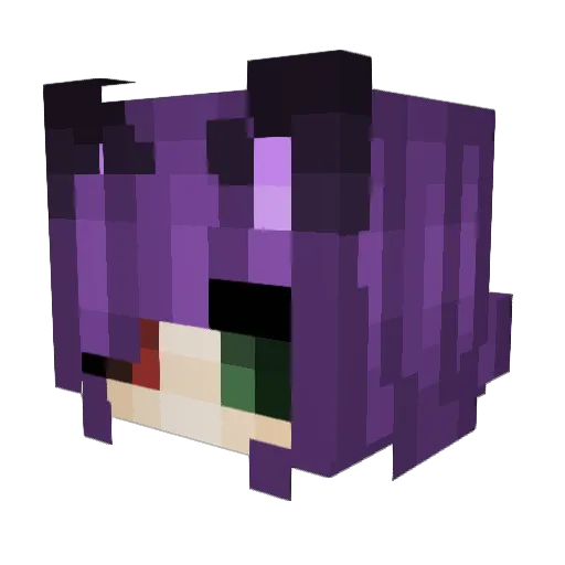 ClaraERose Minecraft avatar head, 3D render
