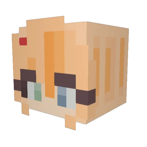 ClaraXD Minecraft avatar head, 3D render