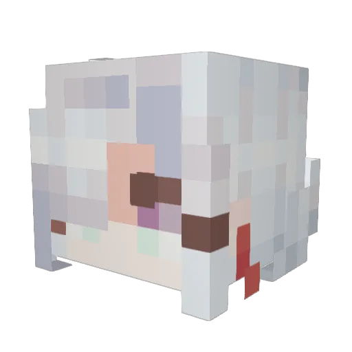 Claraachu Minecraft avatar head, 3D render