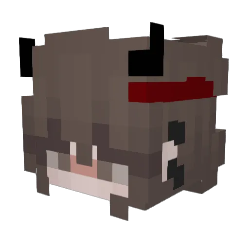 Claraayz Minecraft avatar head, 3D render