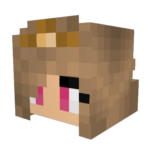 Claraclette63 Minecraft avatar head, 3D render