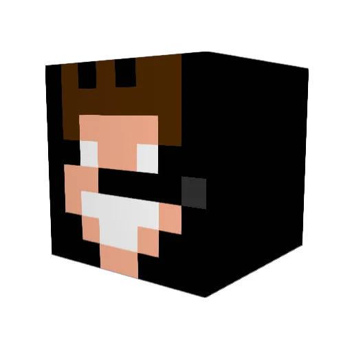 ClaradeOvo Minecraft avatar head, 3D render