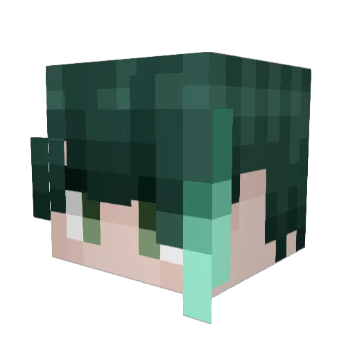 ClareCats Minecraft avatar head, 3D render