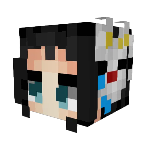 ClareKKT Minecraft avatar head, 3D render