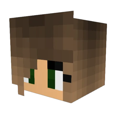 Clare_G Minecraft avatar head, 3D render