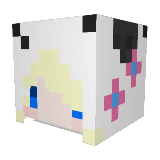 Clarencyy Minecraft avatar head, 3D render
