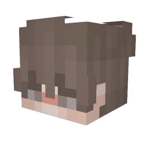 Clarentt Minecraft avatar head, 3D render