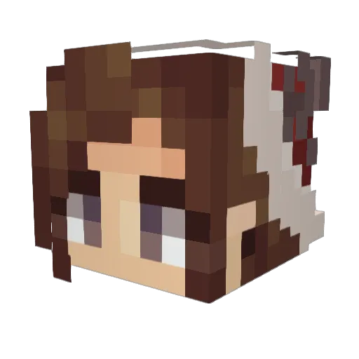ClariceXP Minecraft avatar head, 3D render