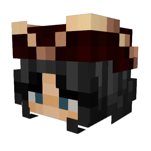 Clariks Minecraft avatar head, 3D render