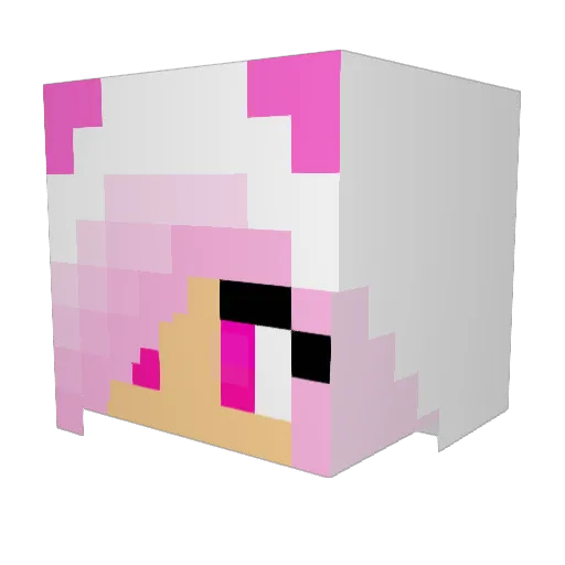 Clarinha13 Minecraft avatar head, 3D render