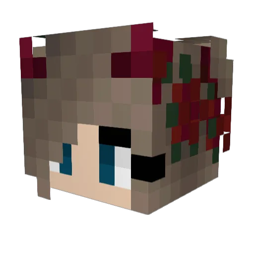 Clariphia Minecraft avatar head, 3D render