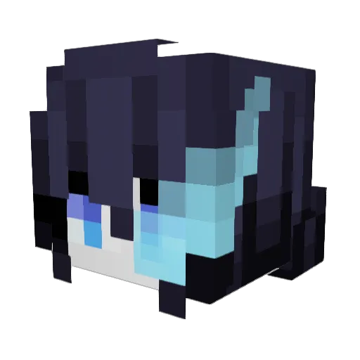 Clarissalml Minecraft avatar head, 3D render