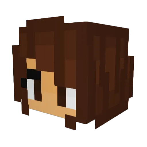 Clarissarya Minecraft avatar head, 3D render