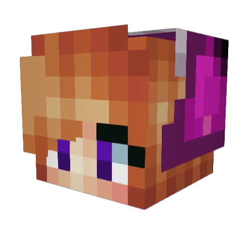 Clarisson Minecraft avatar head, 3D render