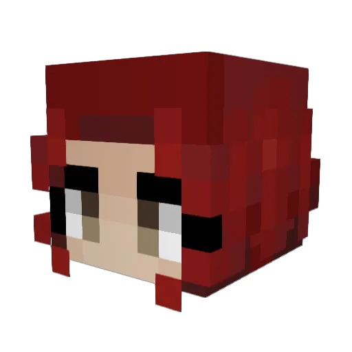 Clarity_V Minecraft avatar head, 3D render