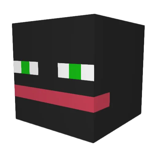 Clariuxx Minecraft avatar head, 3D render