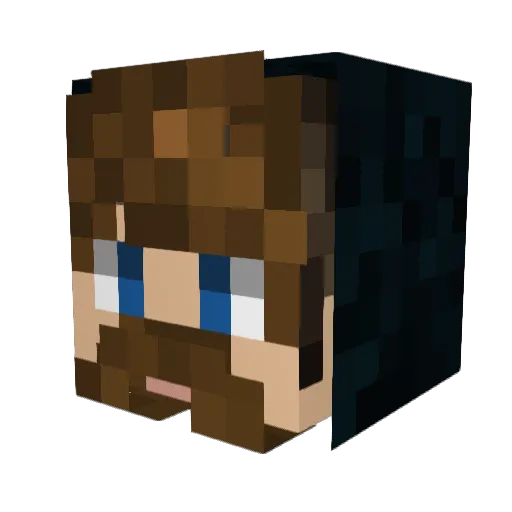 ClarkMeister Minecraft avatar head, 3D render