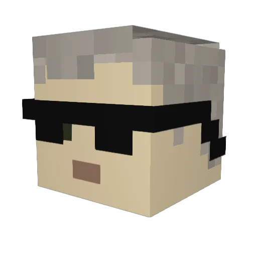 Clarkey05 Minecraft avatar head, 3D render