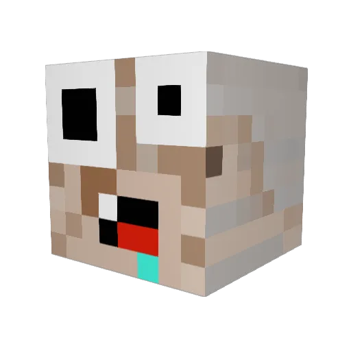 Clarksfield Minecraft avatar head, 3D render