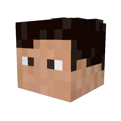 Clarsh Minecraft avatar head, 3D render