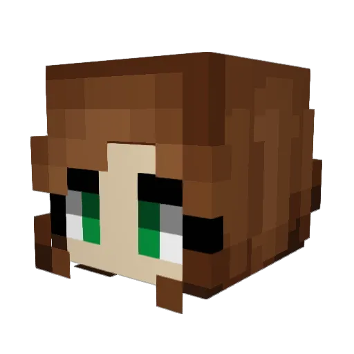 Claryrose123 Minecraft avatar head, 3D render