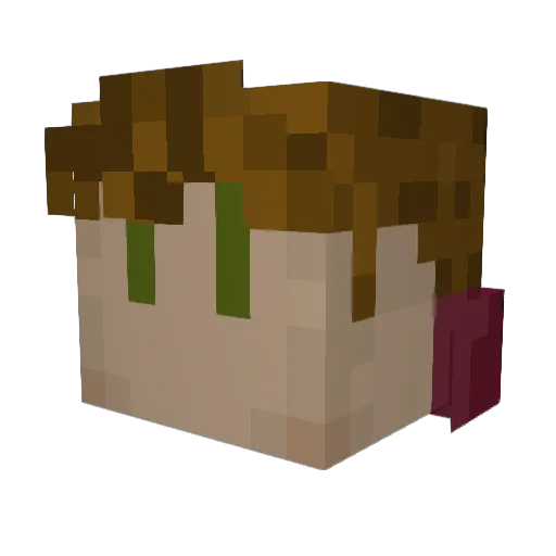 Clash_Kitten Minecraft avatar head, 3D render