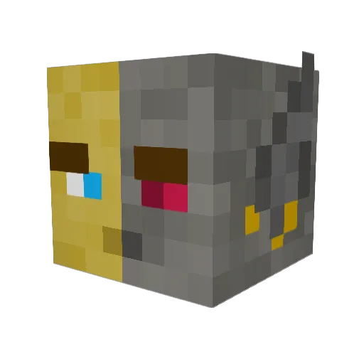 Clashnokia Minecraft avatar head, 3D render
