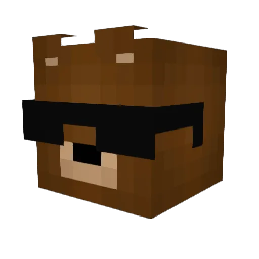 Clasifod Minecraft avatar head, 3D render