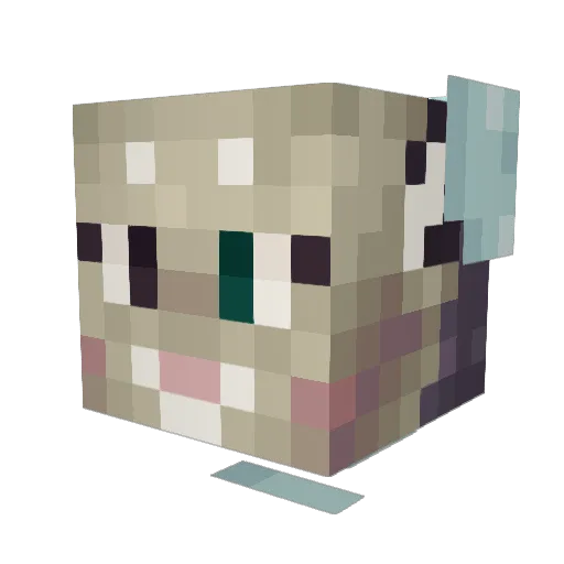 ClassicArchitect Minecraft avatar head, 3D render