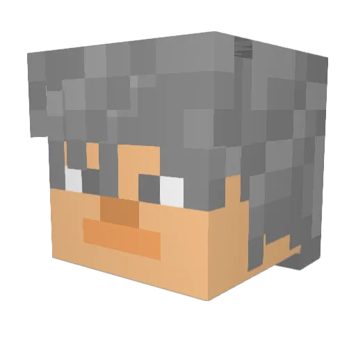 ClassicBoi Minecraft avatar head, 3D render
