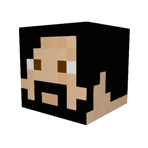 ClassicDisa Minecraft avatar head, 3D render