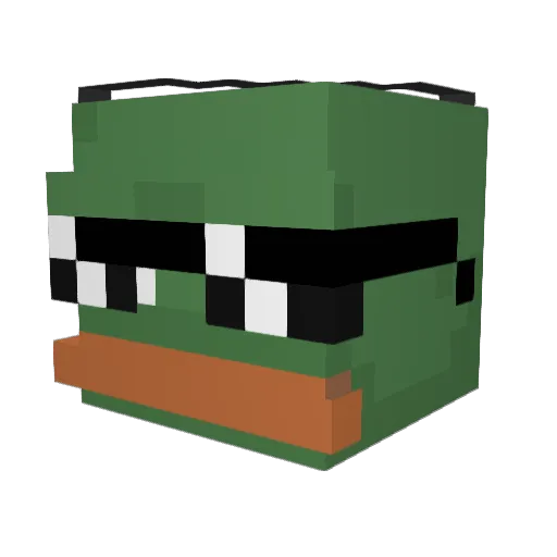 ClassicEU Minecraft avatar head, 3D render
