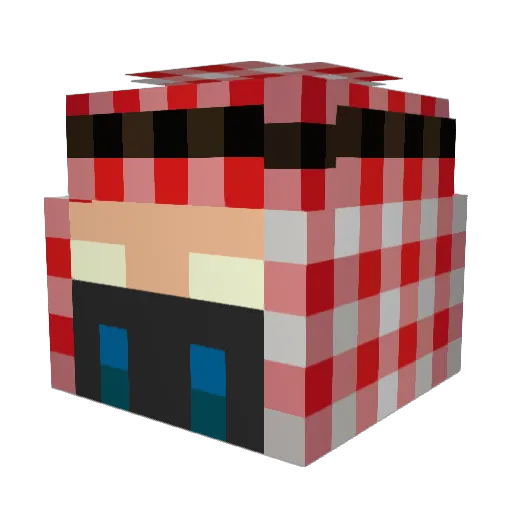 ClassicQT Minecraft avatar head, 3D render