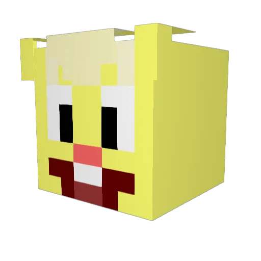ClassicSkyBox Minecraft avatar head, 3D render